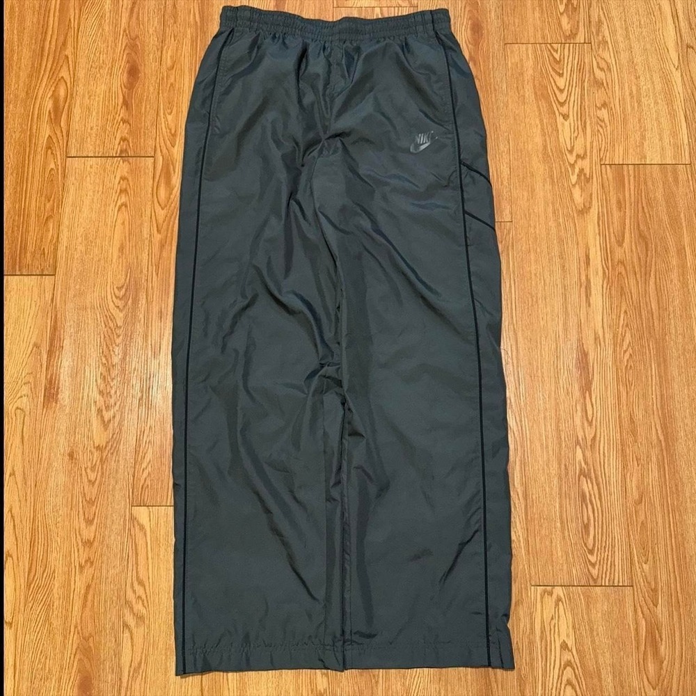 Nike Men's Track Pants Baggy Y2K 2000s Striped Gray Size Large